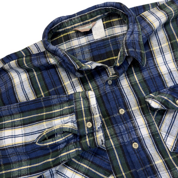 Winter Run Other - Vintage Winter Run Plaid Flannel Shirt Mens 5XLT Blue Green Button Down USA Made